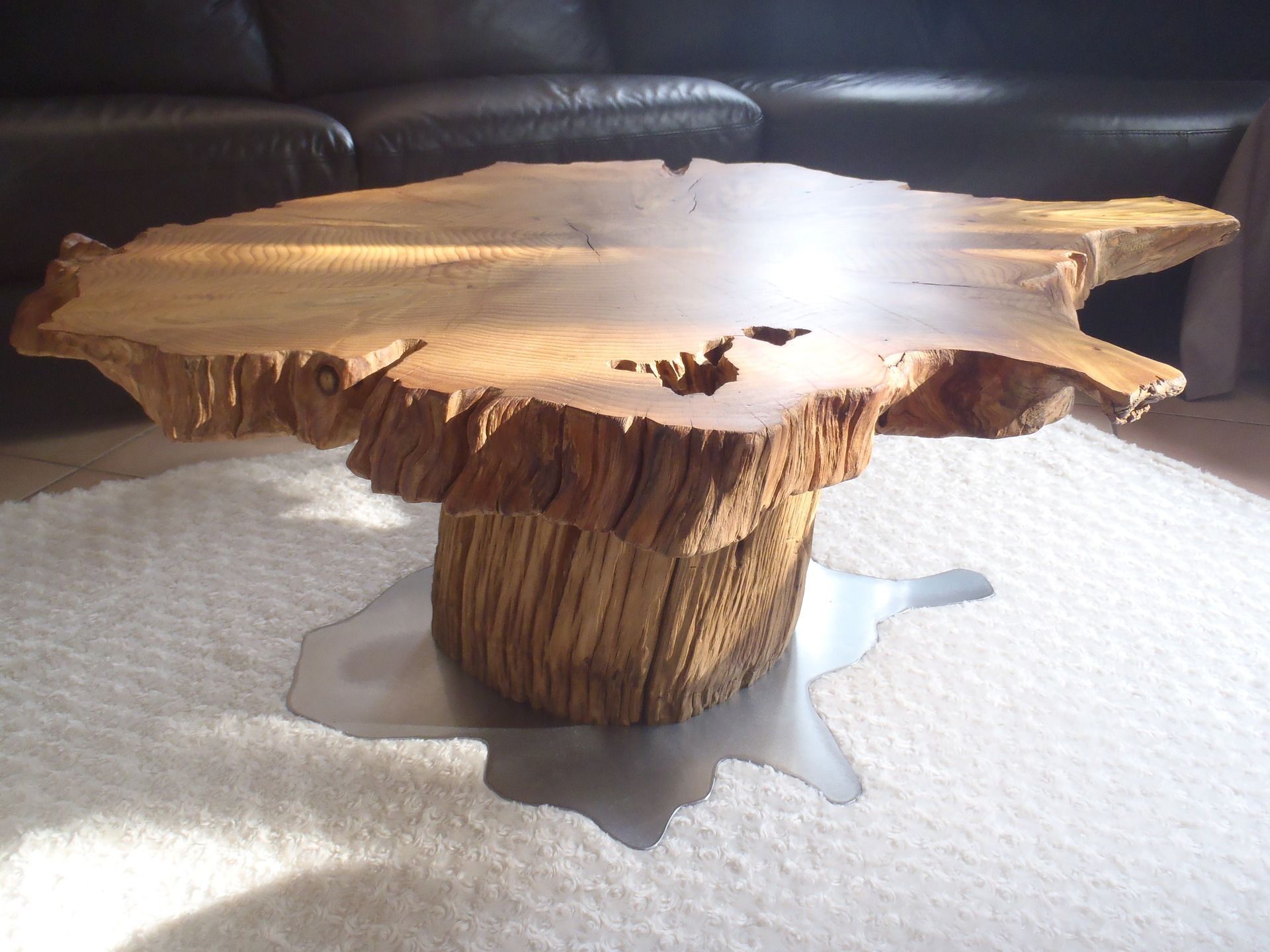 Tree Trunk Coffee Table, Coffee Tables, Chestnut, Cedar, Decoration ... intended for