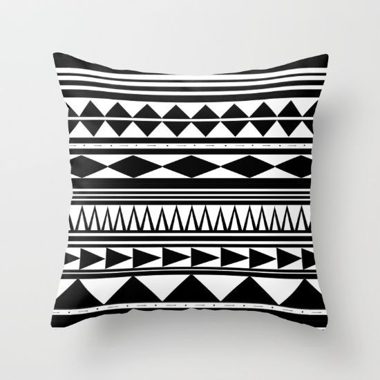 Tribal #5 Throw Pillow By Haleyivers | Society6 Tribal Patterns, Fabric ... for