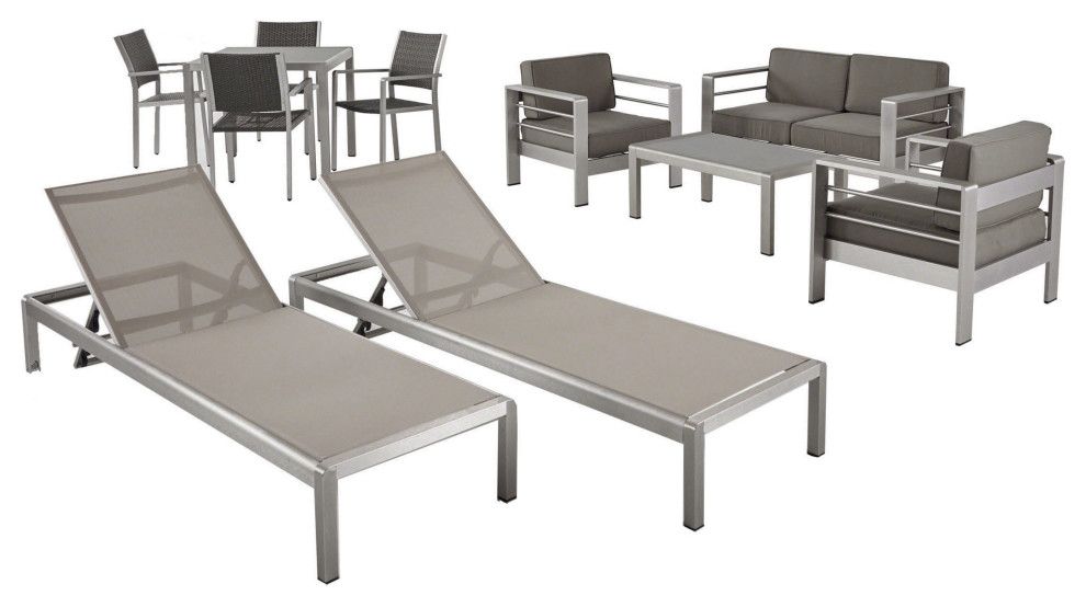 Woodridge Patio Dining Set/Conversation Set/Chaise Lounges/Coffee Table ... with regard to Transforming Patios A Deep Dive into the Woodridge Accent Table