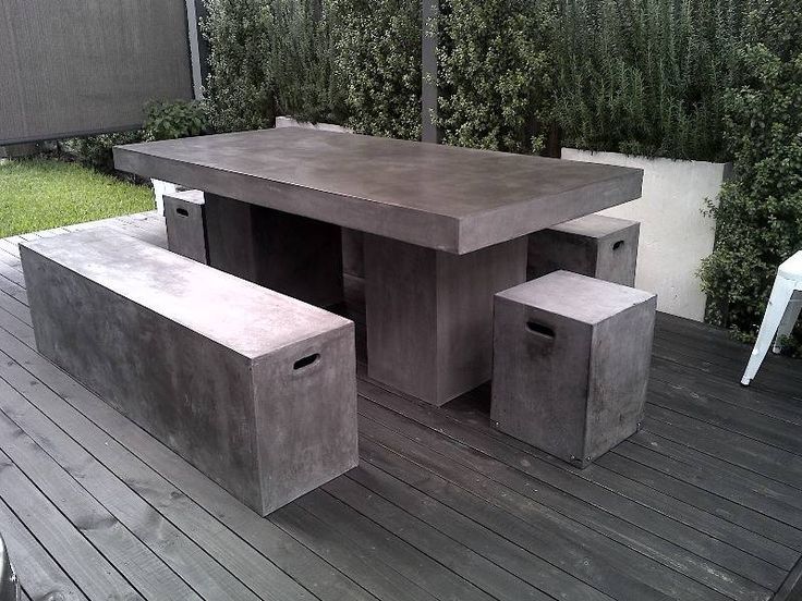 17 Best Images About Concrete Picnic Tables On Pinterest | Table And ... in The Enduring Appeal of Concrete Furniture Inkwood's Outdoor Table Focus