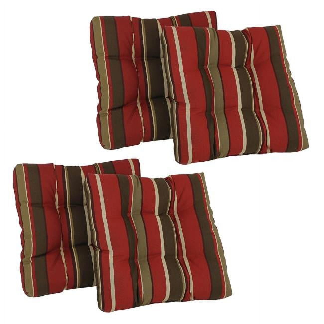 19 In. Squared Patterned Spun Polyester Tufted Dining Chair Cushions ... within A Closer Look at the 19" Squared Patterned Tufted Dining Chair Cushions