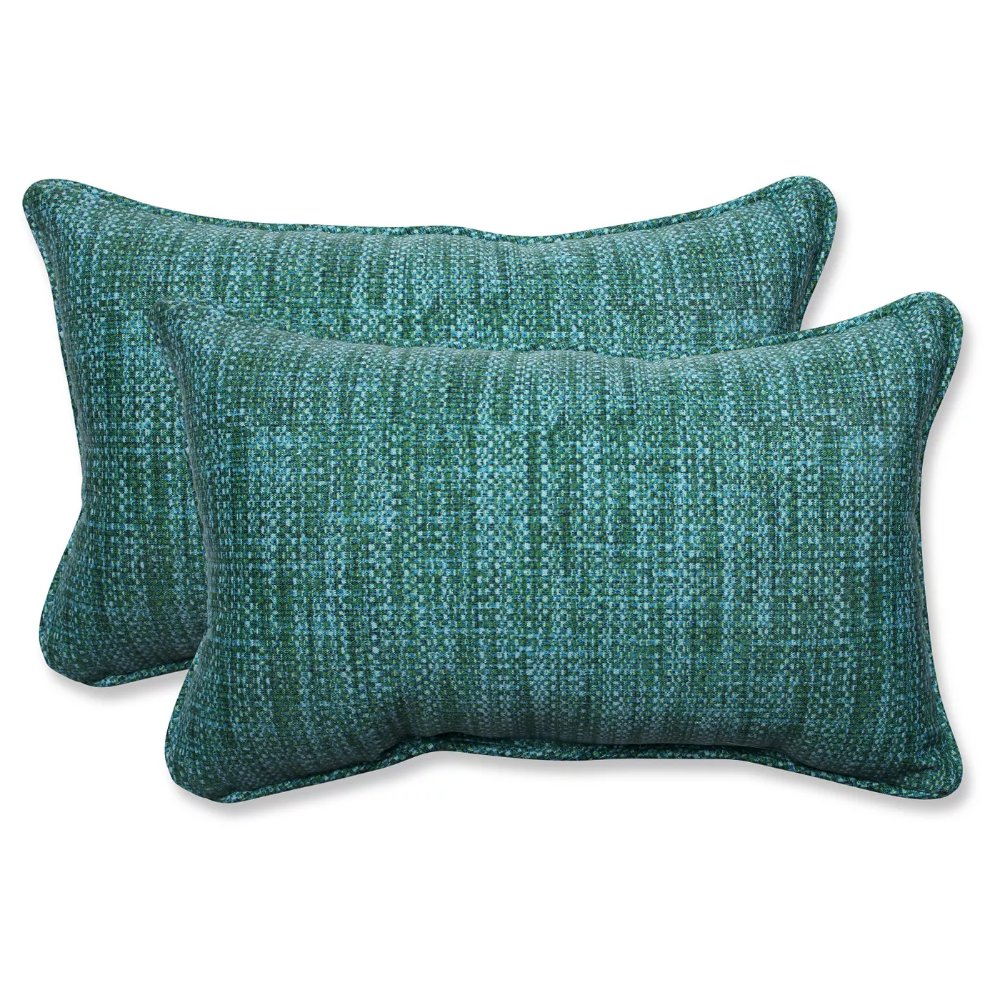2Pc Remi Lagoon Outdoor Lumbar Throw Pillows Blue - Pillow Perfect ... intended for Choosing the Right Texture Lagoon Pillow for All-Weather Comfort