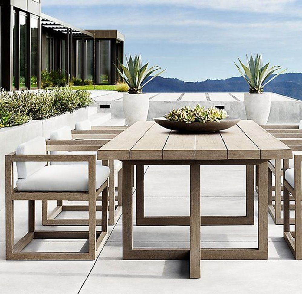 33 Inspiring Outdoor Dining Table Design Ideas - Magzhouse | Outdoor ... for Insights into the Durable Design of the Khalid Outdoor Modern Side Table