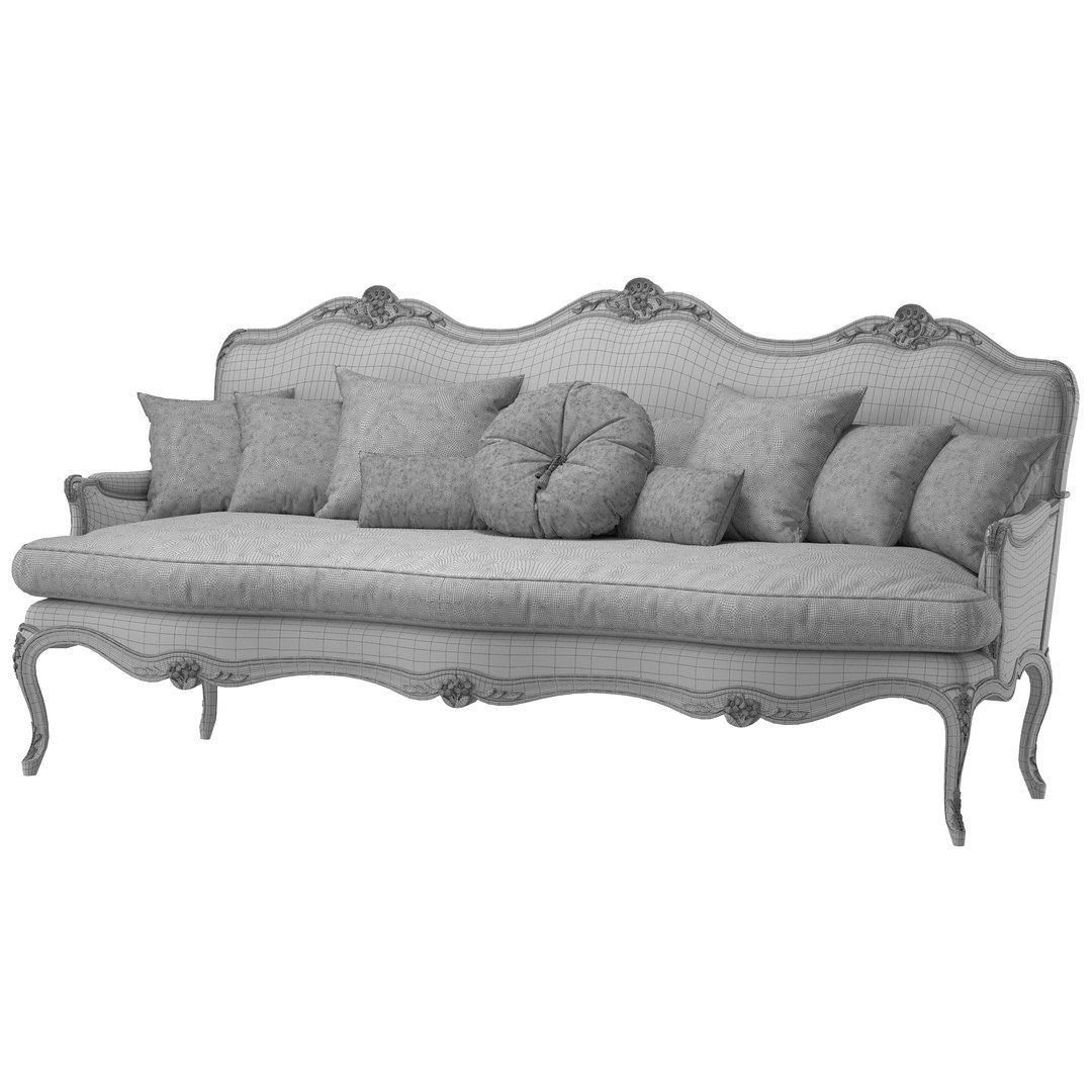 3D Antique Louis Sofa Art 245 Model - Turbosquid 2254658 inside Deep Dive into the Design and Comfort of the Dawn Outdoor Sofa Antique