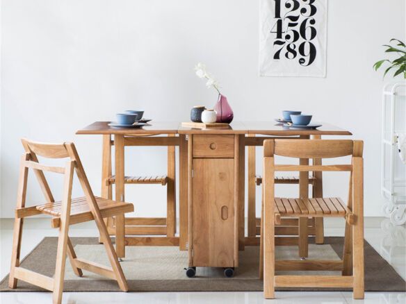 57 In. Modern Solid Wood Folding 5 Piece Dining Table Set Drop Leaf ... for Aesthetic &amp;amp; Practicality Discover the White Portable Solid Wood Folding Side Table Set