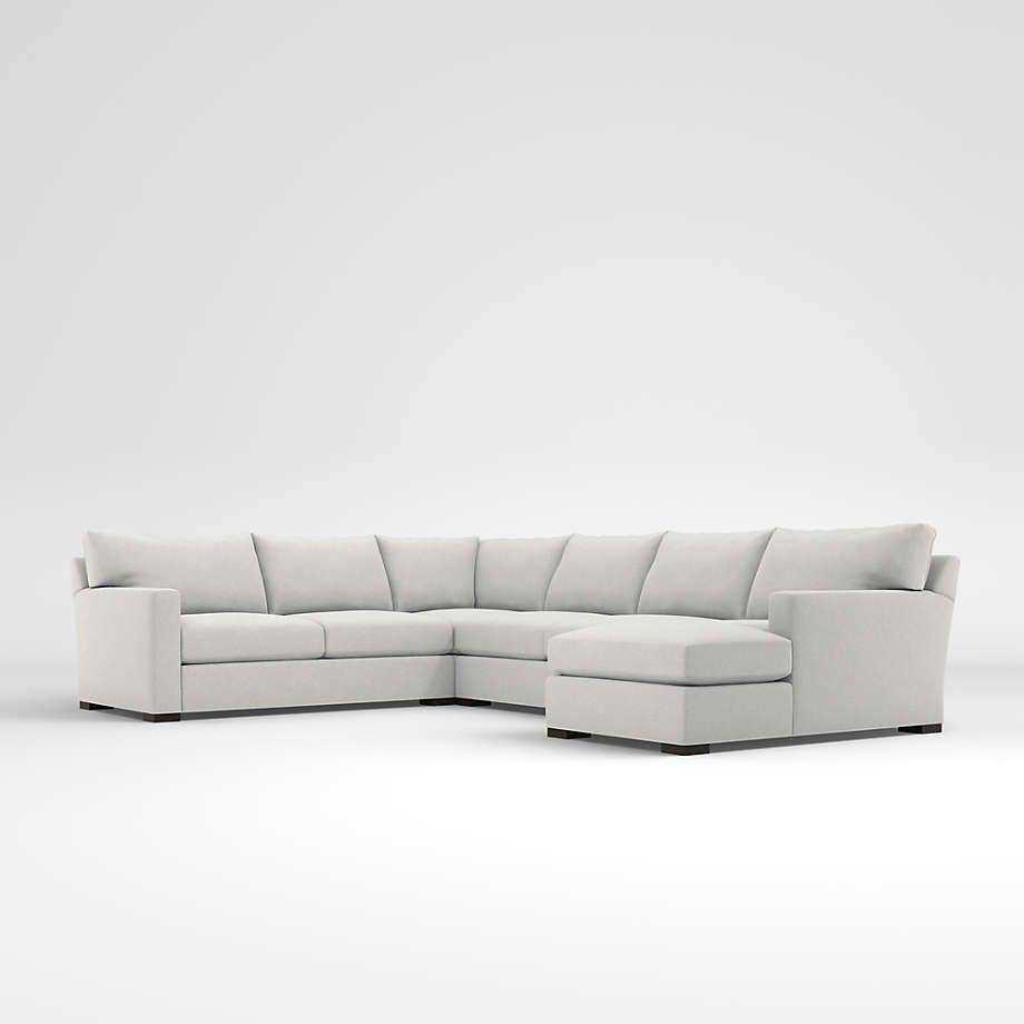 Axis 4-Piece L-Shaped Sectional Sofa | Crate &amp;Amp; Barrel throughout Key Considerations for the Pottawatomie 4 Piece Sectional Sofa