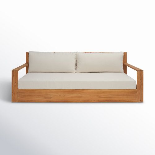 Azul 79.9'' Teak Outdoor Loveseat &amp;Amp; Reviews | Joss &amp;Amp; Main pertaining to