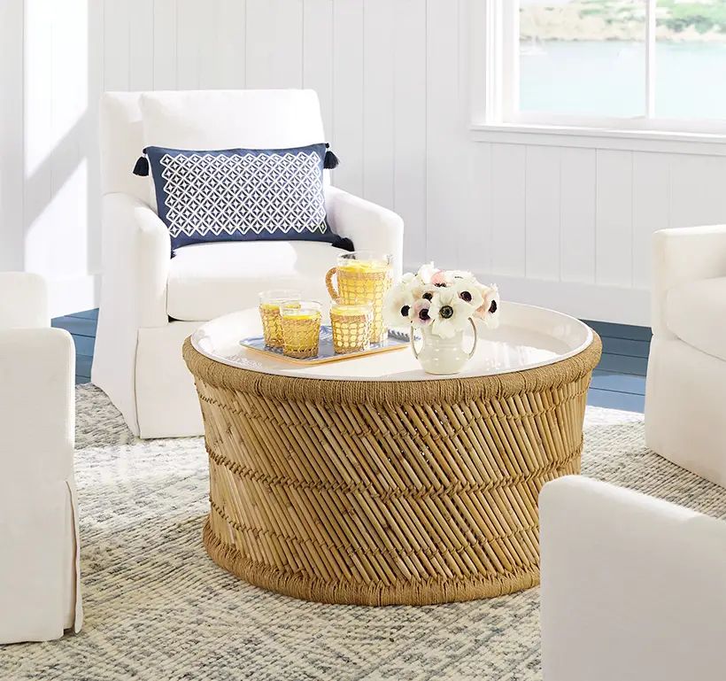 Bamboo Market Coffee Table For Natural Touch In Your Living Room ... for