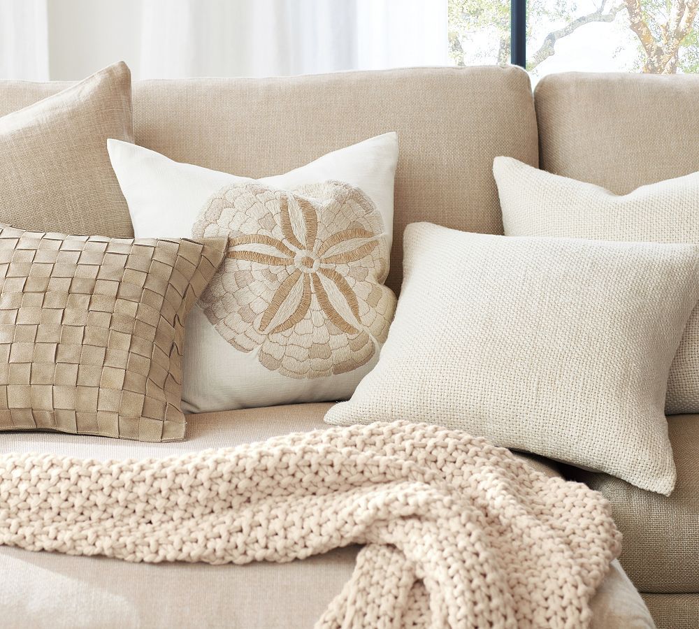 Basketweave Suede Pillow | Pottery Barn with regard to Caring for Your Basketweave Tuscan Pillow for Lasting Beauty