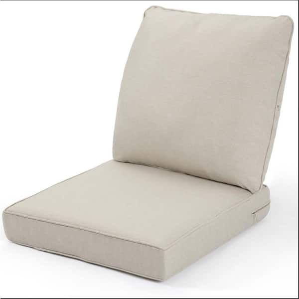 Beige Sunbrella Set Outdoor Lounge Chair Back Cushion, Solid ... for