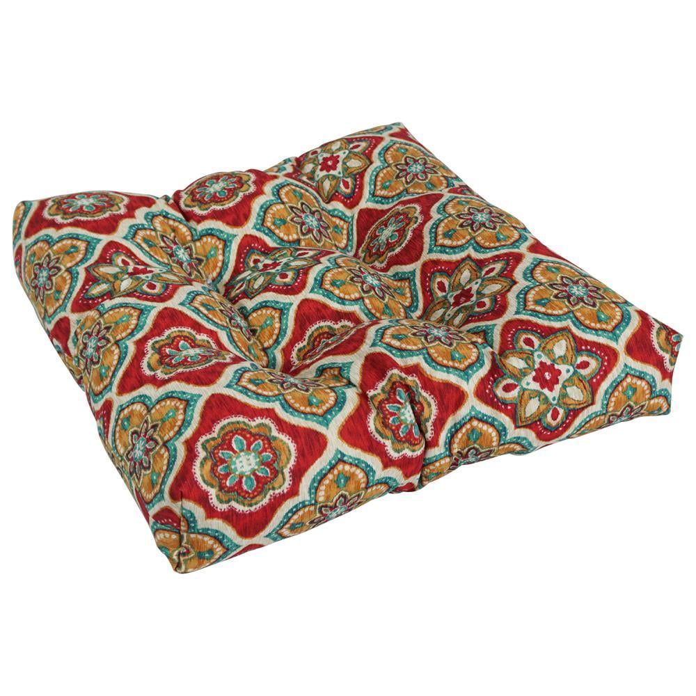 Blazing Needles 19-Inch Squared Patterned Spun Polyester Tufted Dining ... for A Closer Look at the 19" Squared Patterned Tufted Dining Chair Cushions