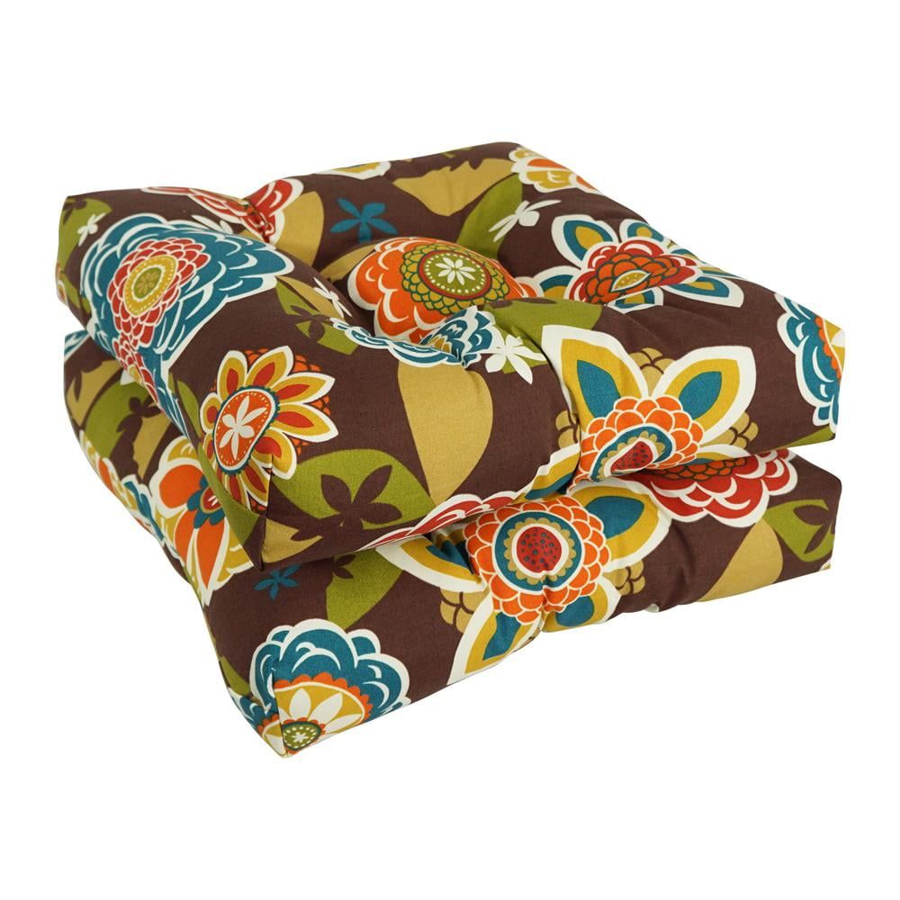 Blazing Needles 19-Inch Squared Patterned Spun Polyester Tufted Dining ... inside A Closer Look at the 19" Squared Patterned Tufted Dining Chair Cushions