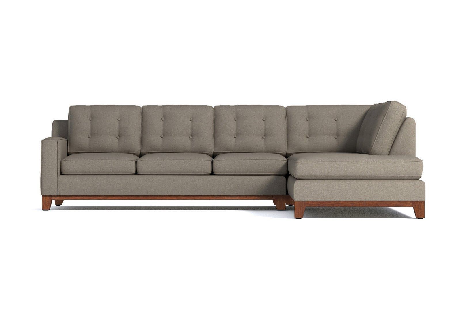 Brentwood 2Pc Sectional Sofa :: Leg Finish: Pecan / Configuration: Raf ... within