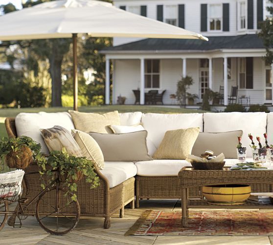 Build Your Own - Saybrook All-Weather Wicker Sectional Components ... intended for