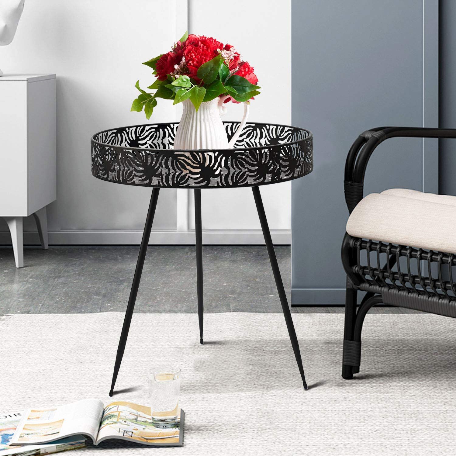 Buy Donosura Outdoor Side Tables For Patio, Anti-Rust &amp;Amp; Waterproof ... in A Deep Dive into the Doris Outdoor Modern 18" Side Table With Steel Legs