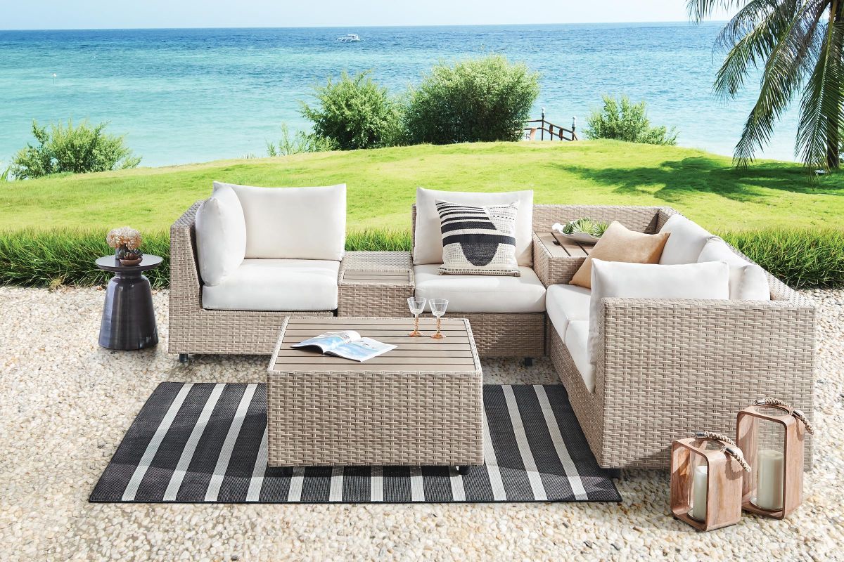 Cabo 7-Piece Patio Sectional With Storage Corner At Gardner-White regarding Insider Tips for Maximizing Your Turtle Beach 3-Piece Patio Sectional