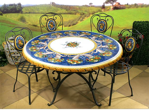 Ceramic Patio Tables - Ideas On Foter pertaining to Discovering the Artistry Behind Ancaris Ring Ceramic Patio Tables