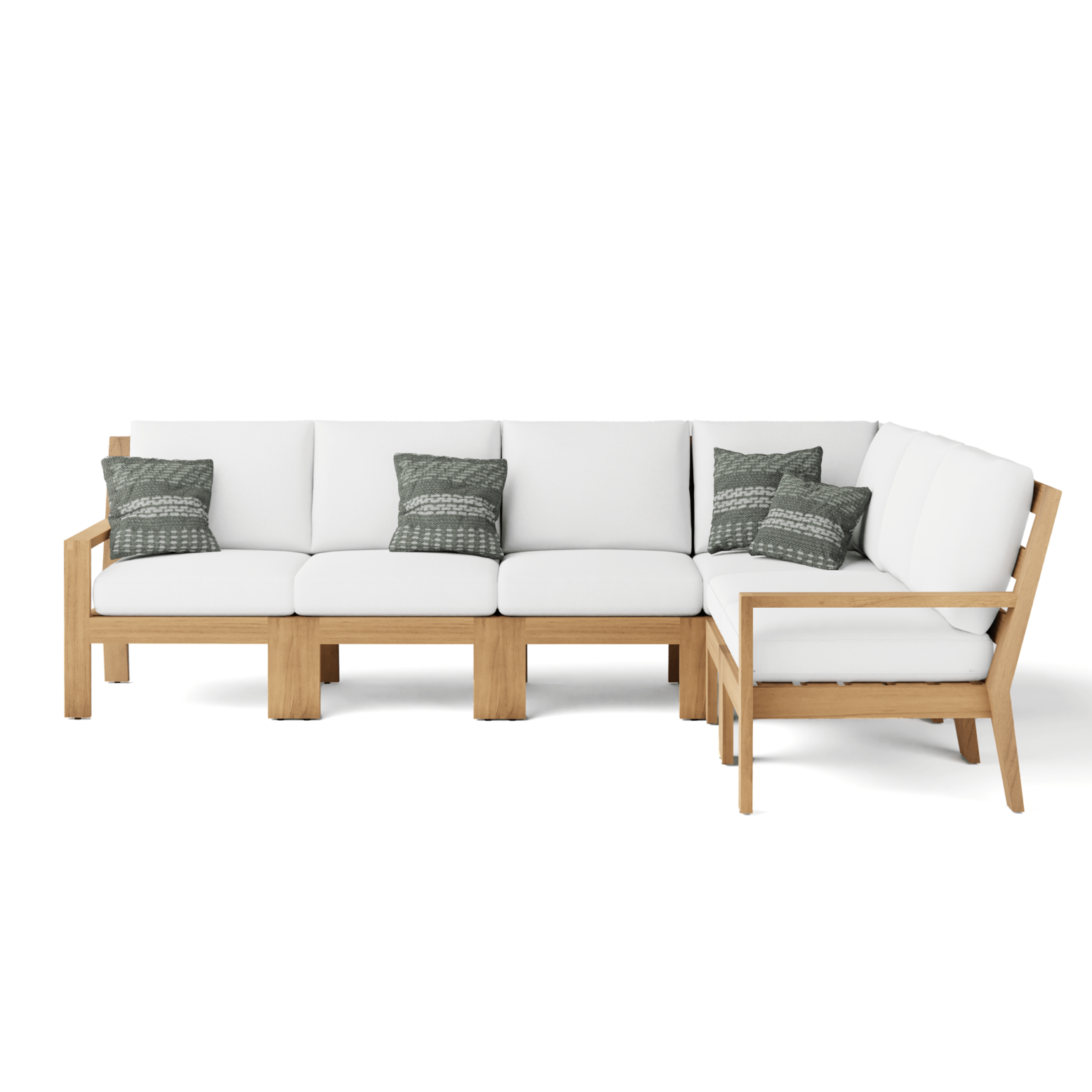 Charleston Teak Outdoor Sectional | Posteak pertaining to Unpacking the Comfort and Style of the Gray Cypress Teak Sectional for Your Patio
