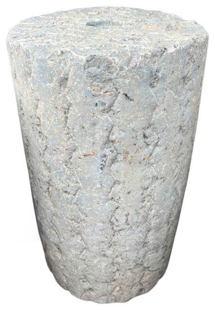 Consigned Vintage Mongolian Stone Field Roller 6 - Rustic - Outdoor ... regarding