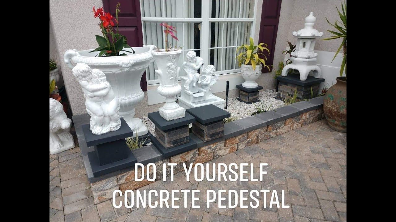 Diy- Outdoor Concrete Pedestal/Plant Stand- Learn How To Make ... intended for