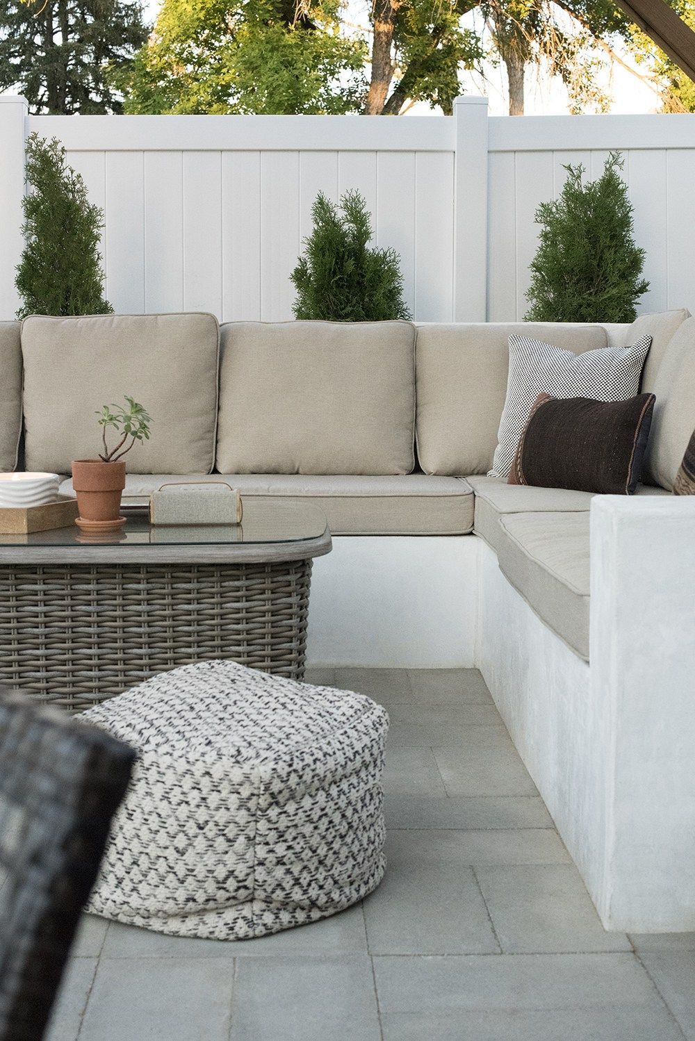 Diy Outdoor Concrete / Stucco Sectional Backyard Seating, Backyard ... pertaining to