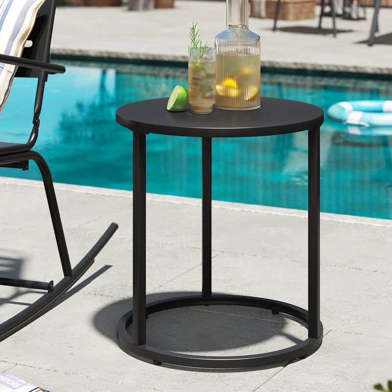 Ebern Designs Lachezar Steel Side Table &Amp; Reviews | Wayfair with Finding the Perfect Spot for Your Andrew Martin Bora Gray Metal Outdoor Side Table