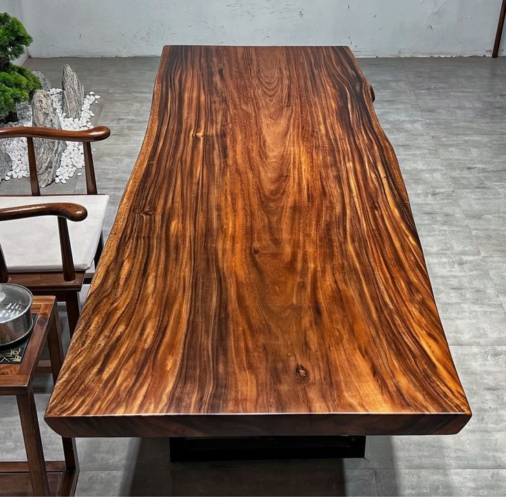 Elegant Acacia Slab Table - Natural Beauty For Your Space In 2024 ... with regard to From Season to Season Keeping Your Salton Acacia Table Looking Its Best