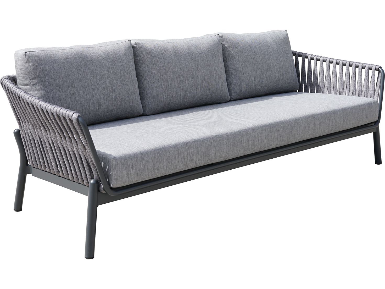 Emu Lyla Aluminum Rope Dark Grey Sofa In Canvas Granite | A1732 regarding