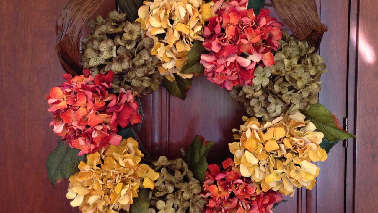 Fall Hydrangea Wreath - Youtube with regard to