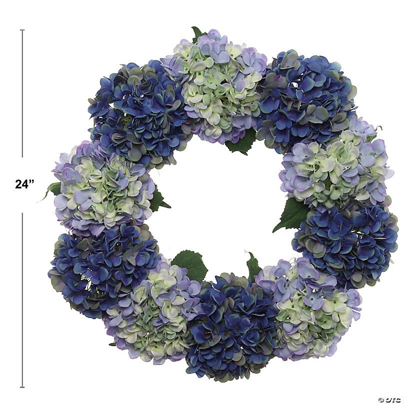 Floral Home Midnight Blue 24" Hydrangea Wreath 1Pc inside The Art of Crafting a Beautiful 24" Hydrangea Wreath for Autumn
