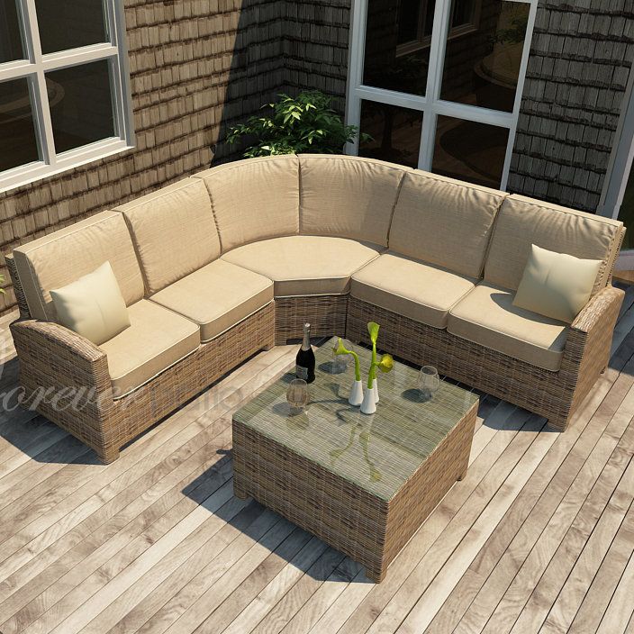 Forever Patio Cypress 4 Piece Sectional Seating Group With Sunbrella ... pertaining to