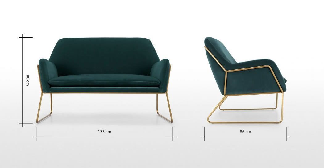 Frame Loveseat - Azul Petróleo - Yolodecoro regarding