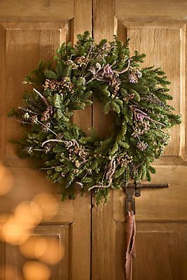 Fresh Noble Fir + Lemon Mint Wreath | Anthrohome intended for Decorating with a Noble Fir Wreath A Wreath Enthusiast's Perspective
