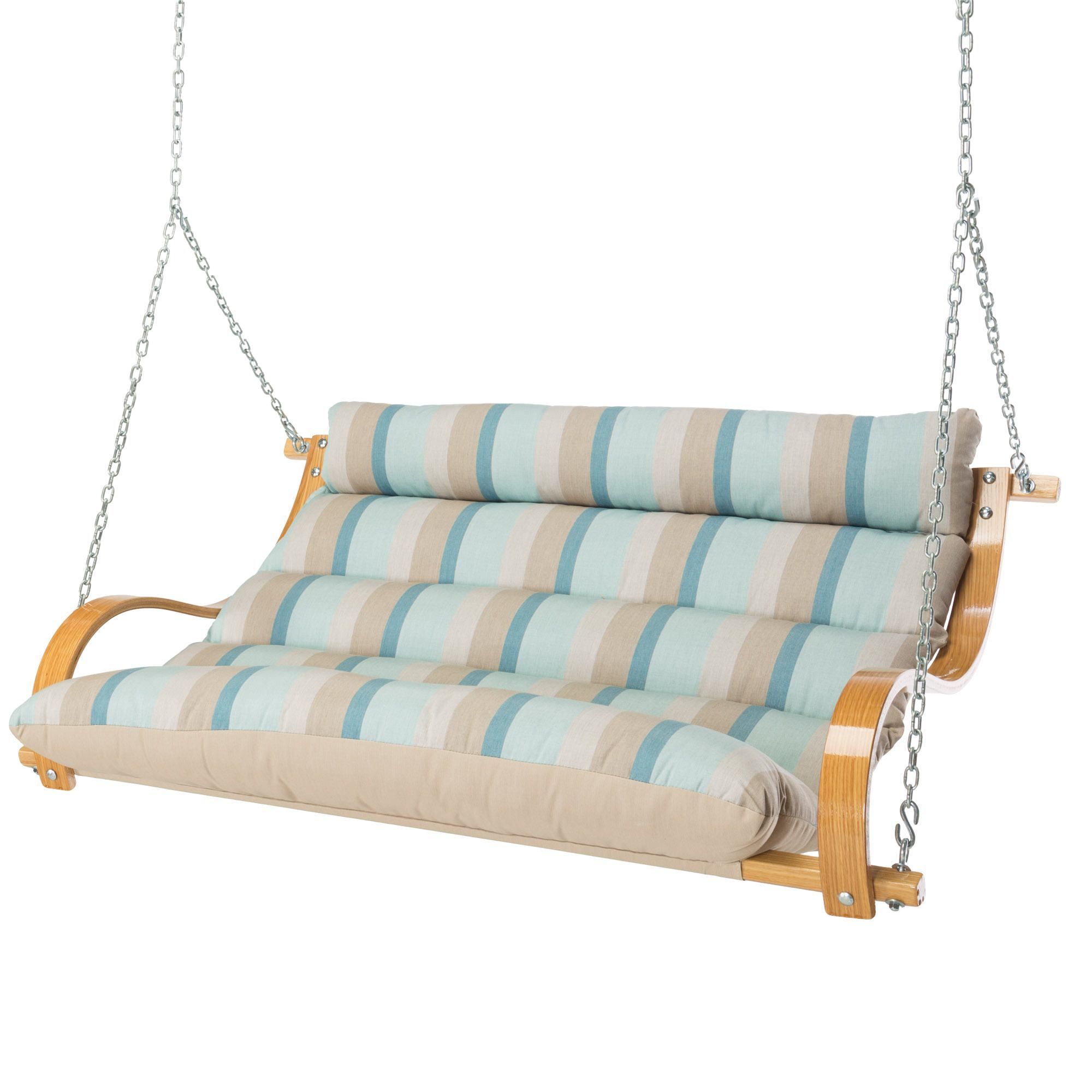 Gateway Mist Deluxe Cushioned Double Porch Swing with regard to