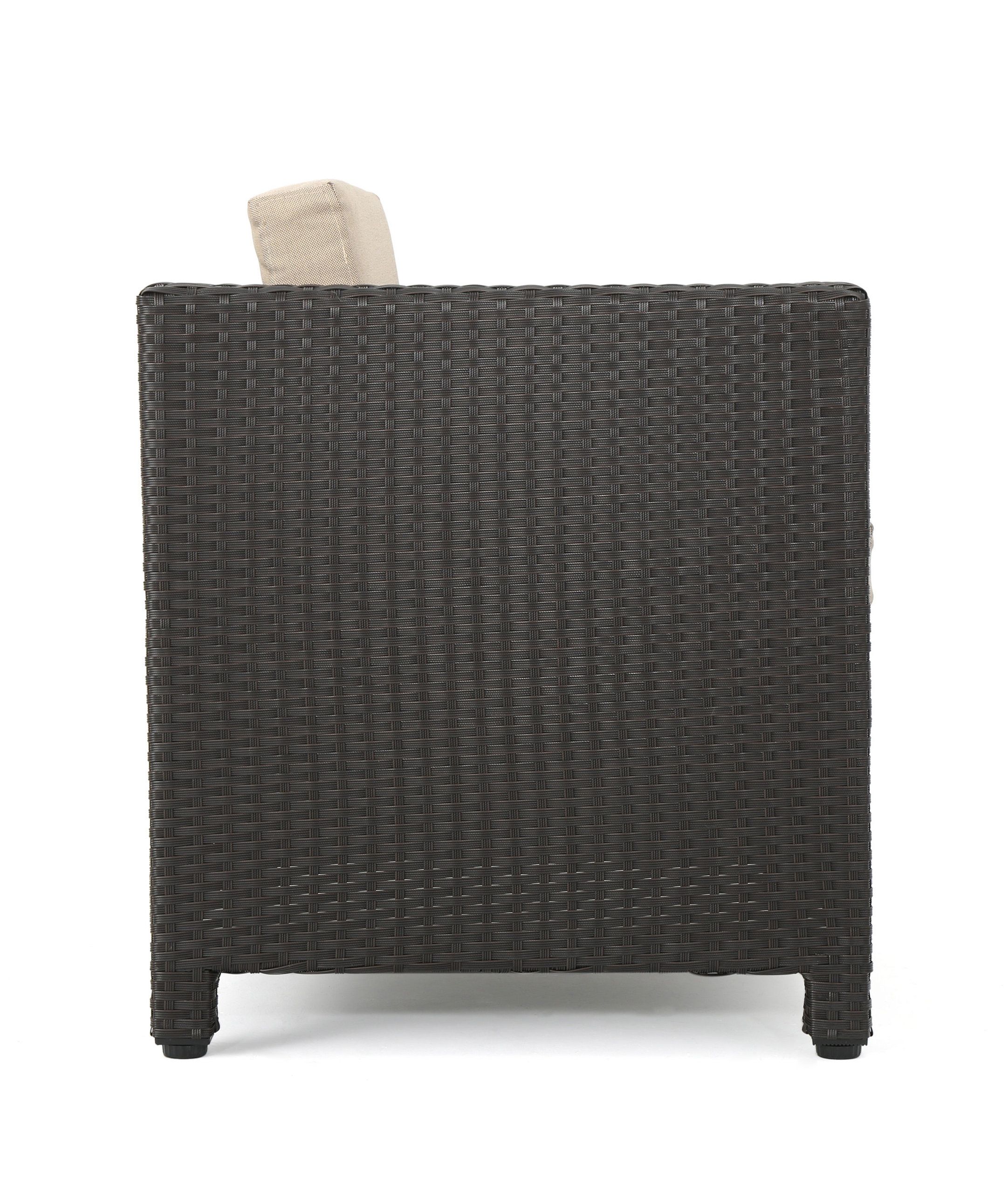 Gdf Studio 3-Piece Pueblo Outdoor Wicker Club Chair Set With Matching ... in