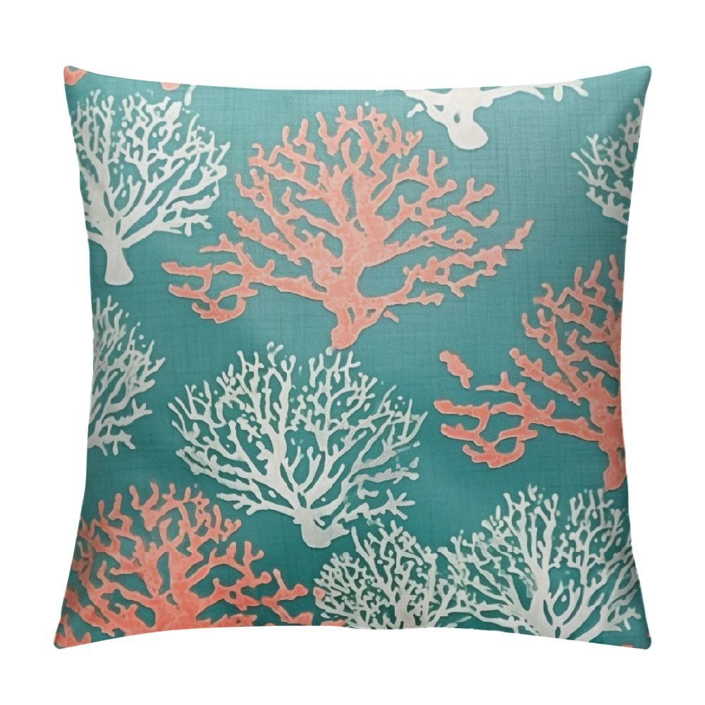 Gosmith Nautical Coastal Pillow Covers Farmhouse Aqua Teal Turquoise ... with regard to