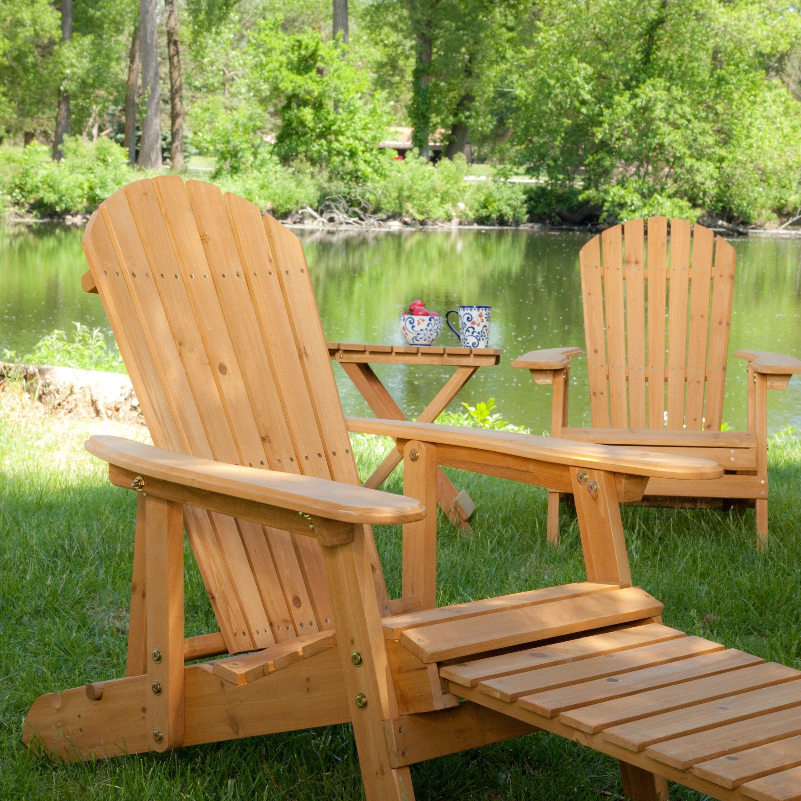 Have To Have It. Big Daddy Reclining Adirondack Chair Set With Free ... within