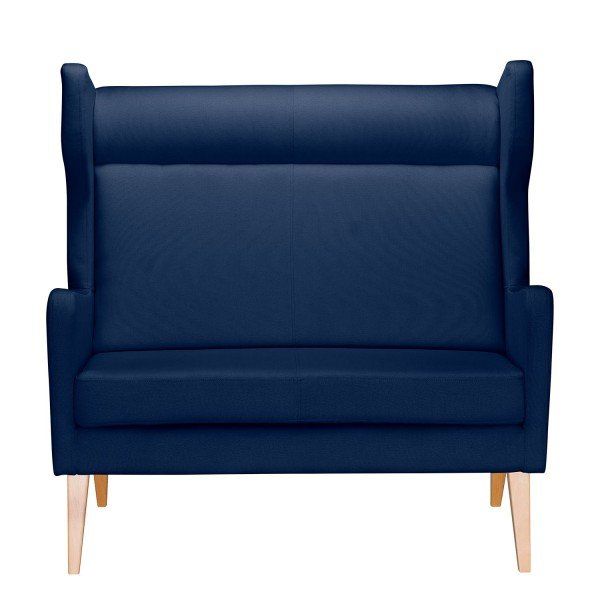 Jensen - Loveseat Estilo Moderno Tela Color Azul Marino intended for