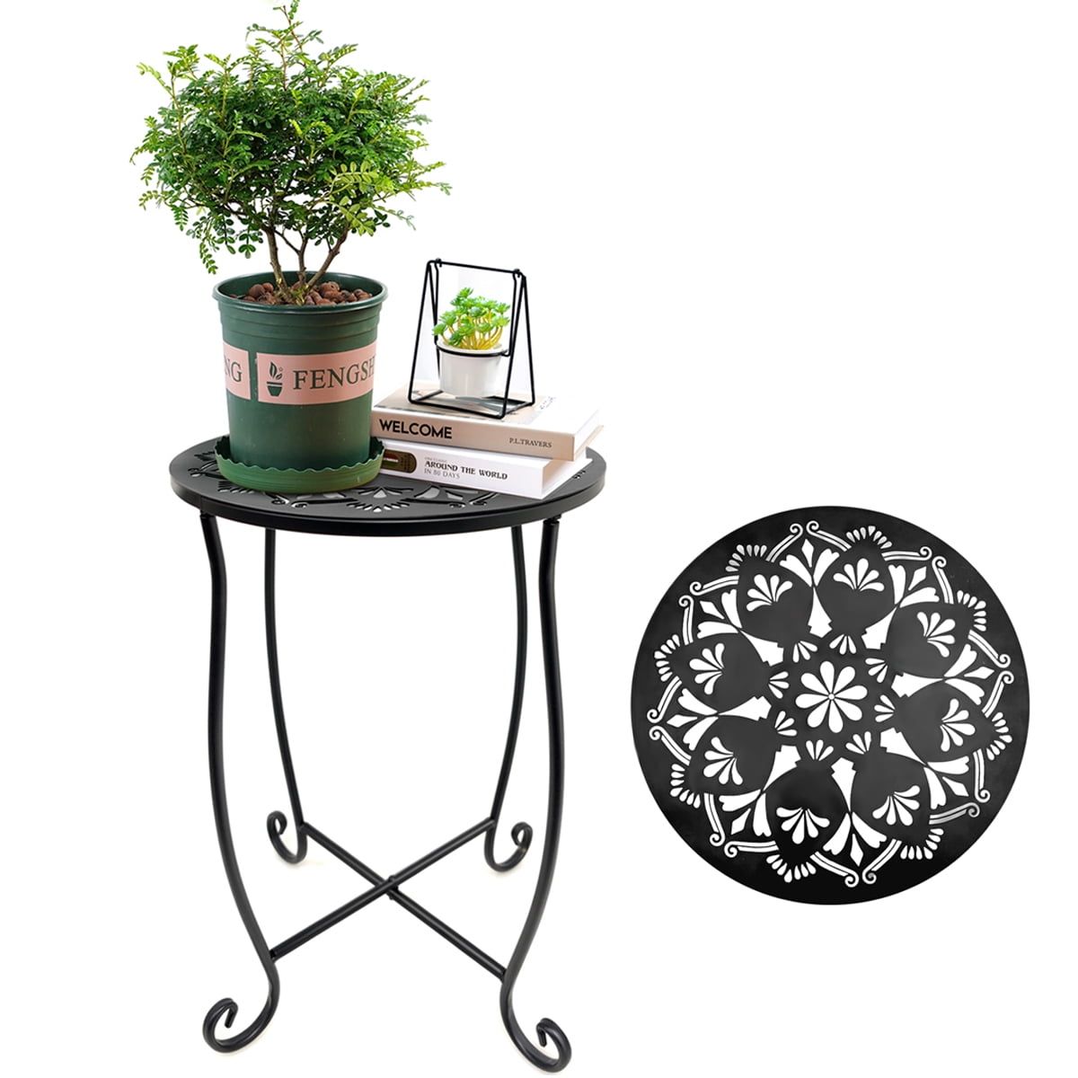 Kabb Outdoor Side Tables, Weather Resistant Metal Patio Side Table ... regarding From Our Expert What You Need to Know About the Palisades Round Outdoor End Table