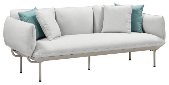 Katti Light Gray Outdoor Sofa - Light Gray - Transitional - Outdoor ... pertaining to
