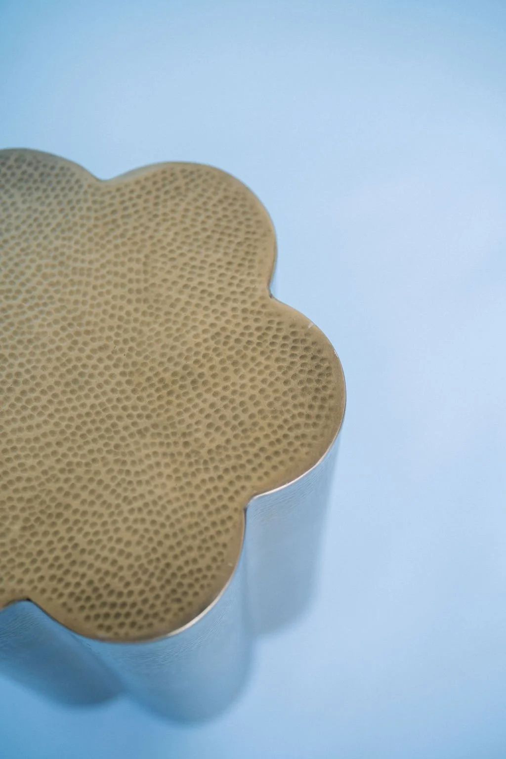 Kingston Scalloped Brass Accent Table — Los Angeles Event Rentals ... throughout