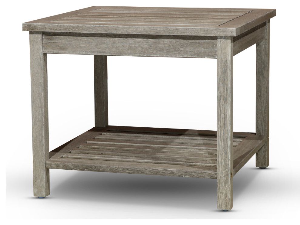Longs Peak Eucalyptus 2-Shelf Side Table - Farmhouse - Outdoor Side ... in