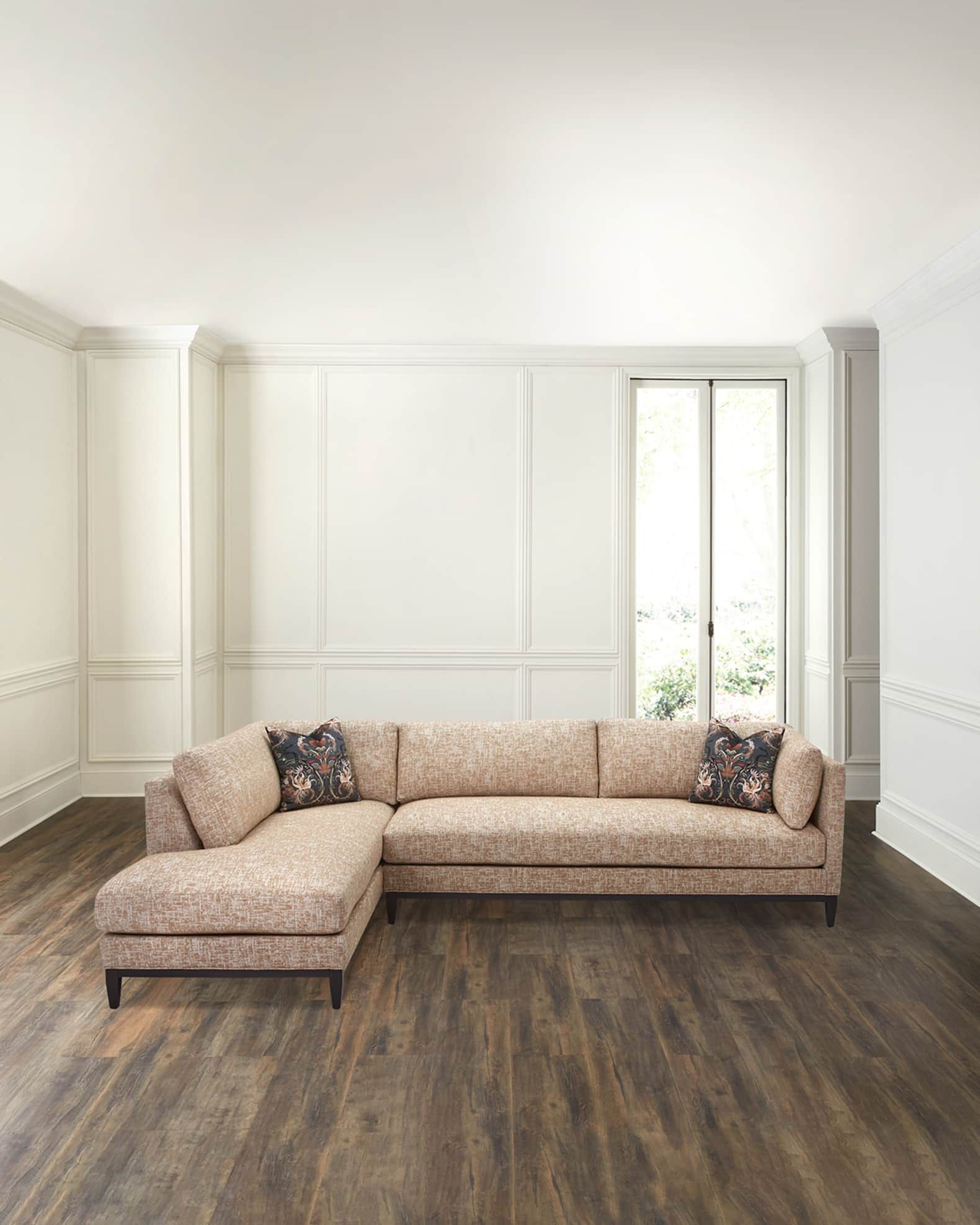 Massoud Stresa Left-Facing Chaise Sectional | Neiman Marcus pertaining to Your Guide to Coastal Charm Featuring the Brentwood Left-Facing Chaise