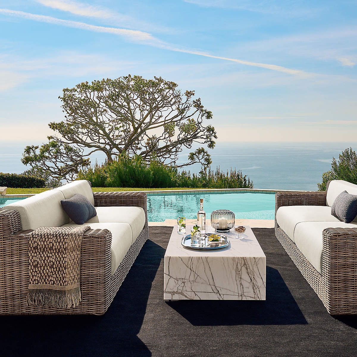 Maylin 5-Piece All-Weather Rattan Outdoor Sectional Sofa With Warm ... with regard to