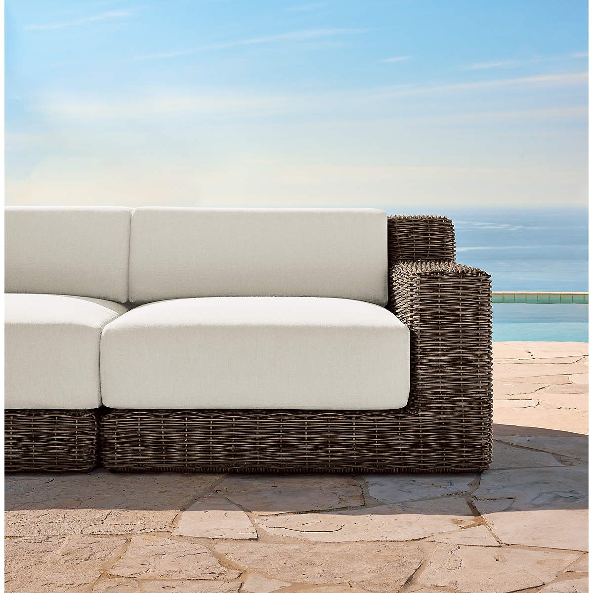 Maylin 5-Piece All-Weather Rattan Outdoor Sectional Sofa With Warm ... within Discovering the Perfect Gray Sunbrella Rattan Corner Sofa for Your Patio