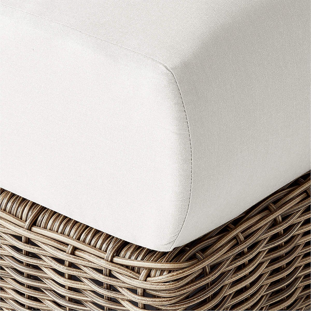 Maylin All-Weather Rattan Outdoor Left Chair With Warm White Sunbrella ... within Weathering the Elements Sunbrella's Resilience in Outdoor Seating