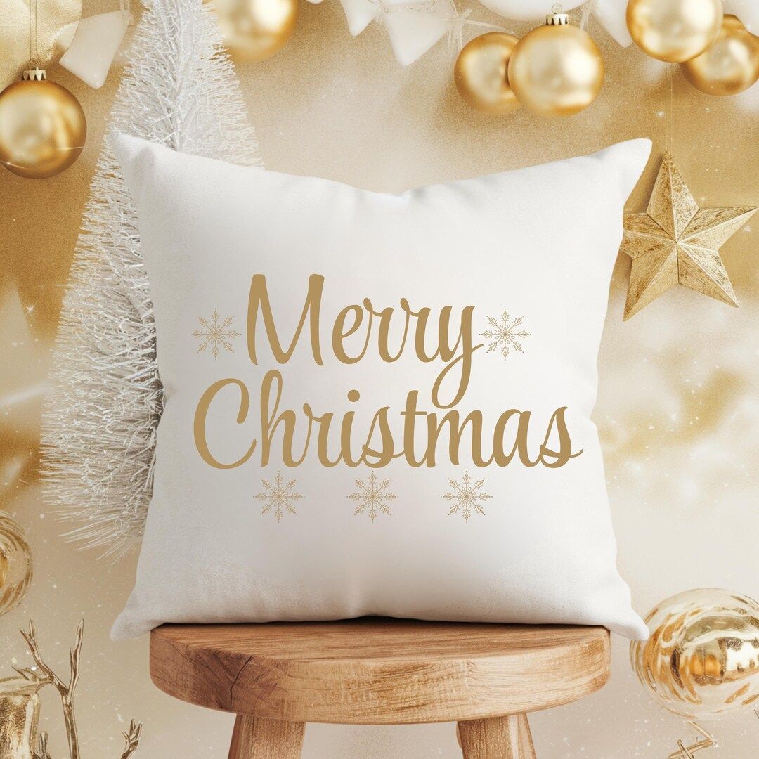Merry Christmas Pillow Cover/Christmas Home Decor/Decorative Christmas ... within