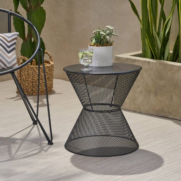 Metal Drum Outdoor Side Table | Interior Design Ideas intended for Choosing the Right Bronze Cement Drum Outdoor Side Table for Your Space