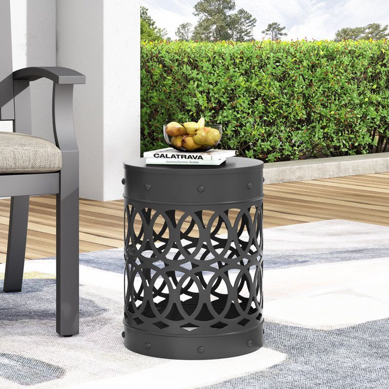 Metal Outdoor Side Table - Furni Outdoor World intended for Finding the Perfect Spot for Your Andrew Martin Bora Gray Metal Outdoor Side Table