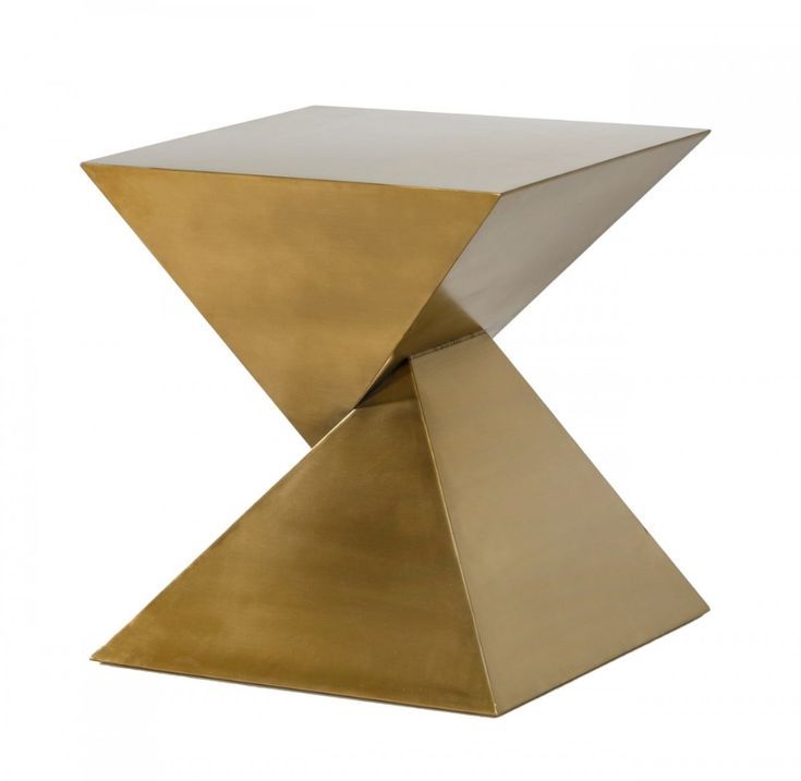 Modrest Hadler - Glam Brushed Gold Metallic End Table - End Tables ... for